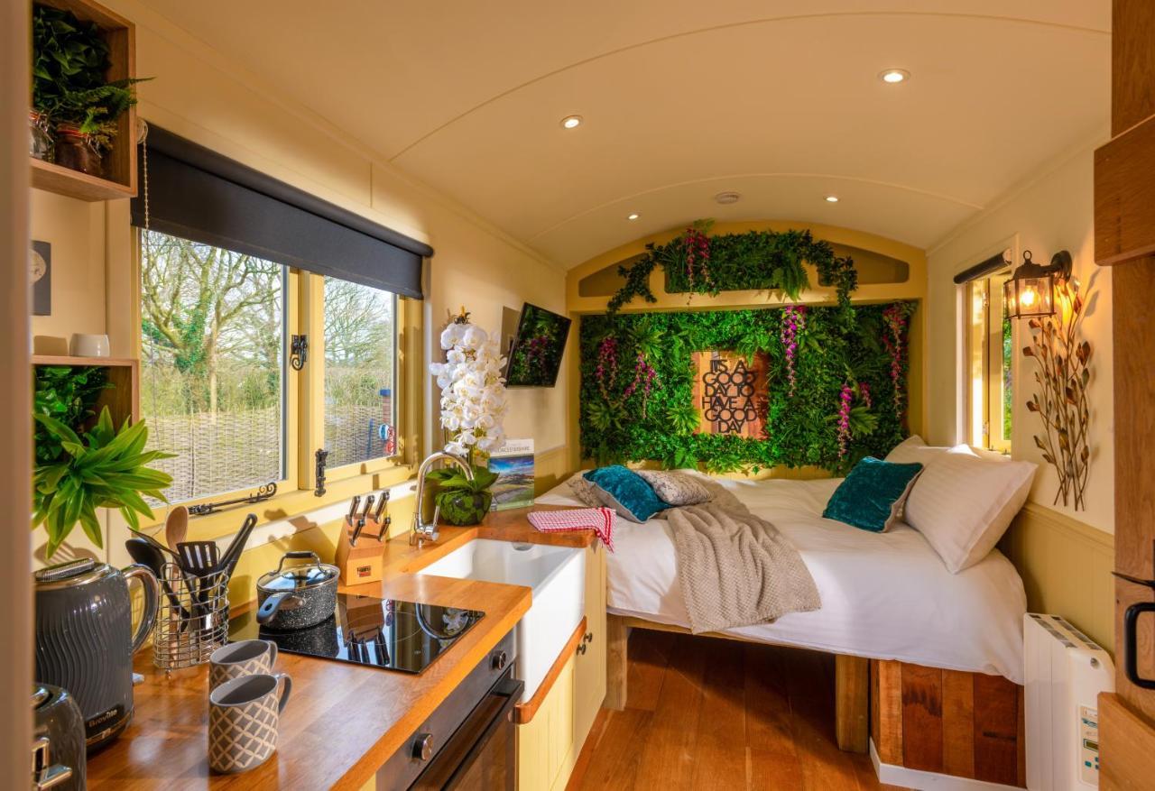 Hillside View Shepherds Hut - Ockeridge Rural Retreats Little Witley 外观 照片